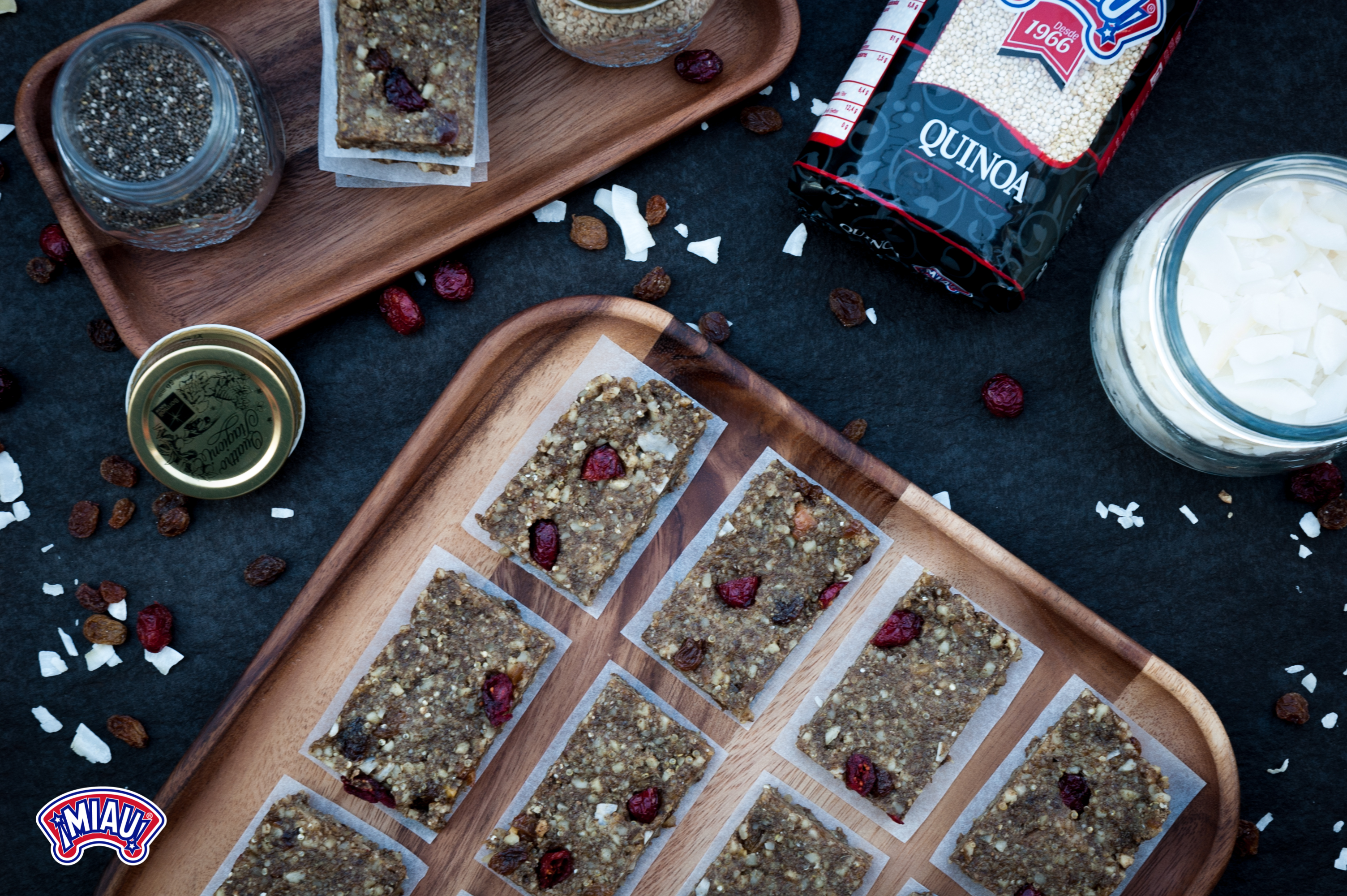 Barritas energéticas de quinoa