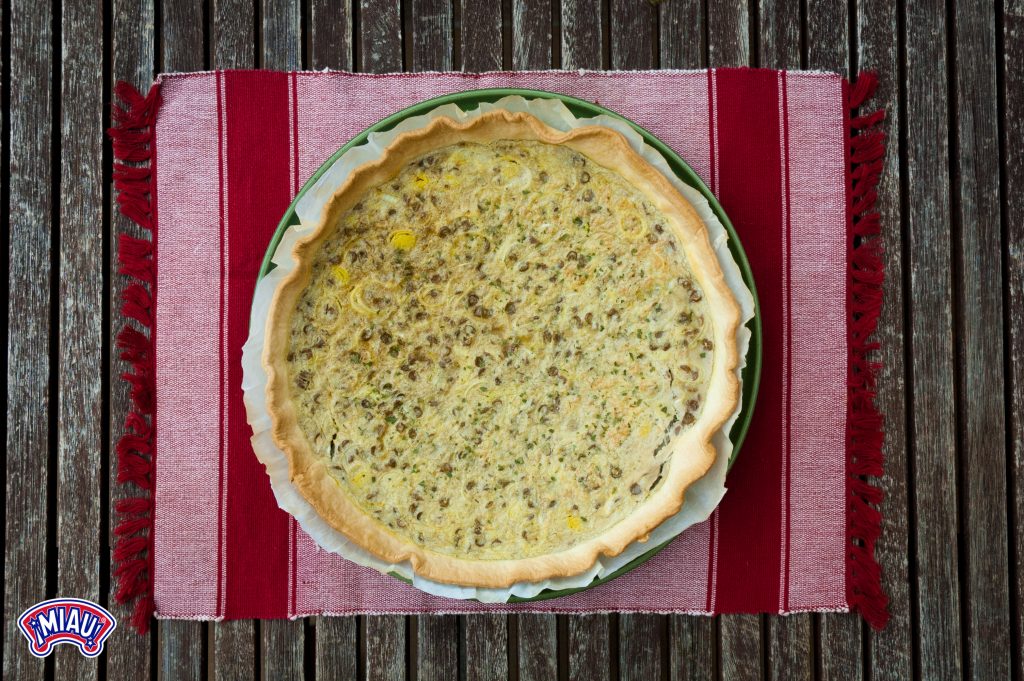 Quiche de lentejas con sabor a coco y curry