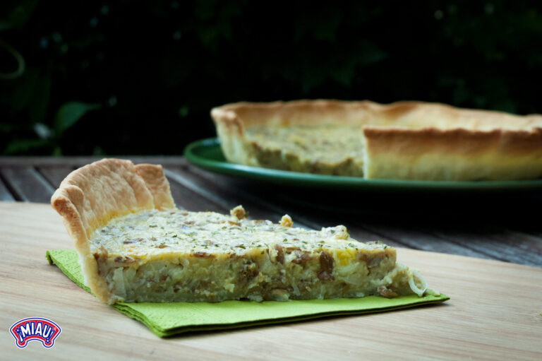 Quiche de lentejas con sabor a coco y curry