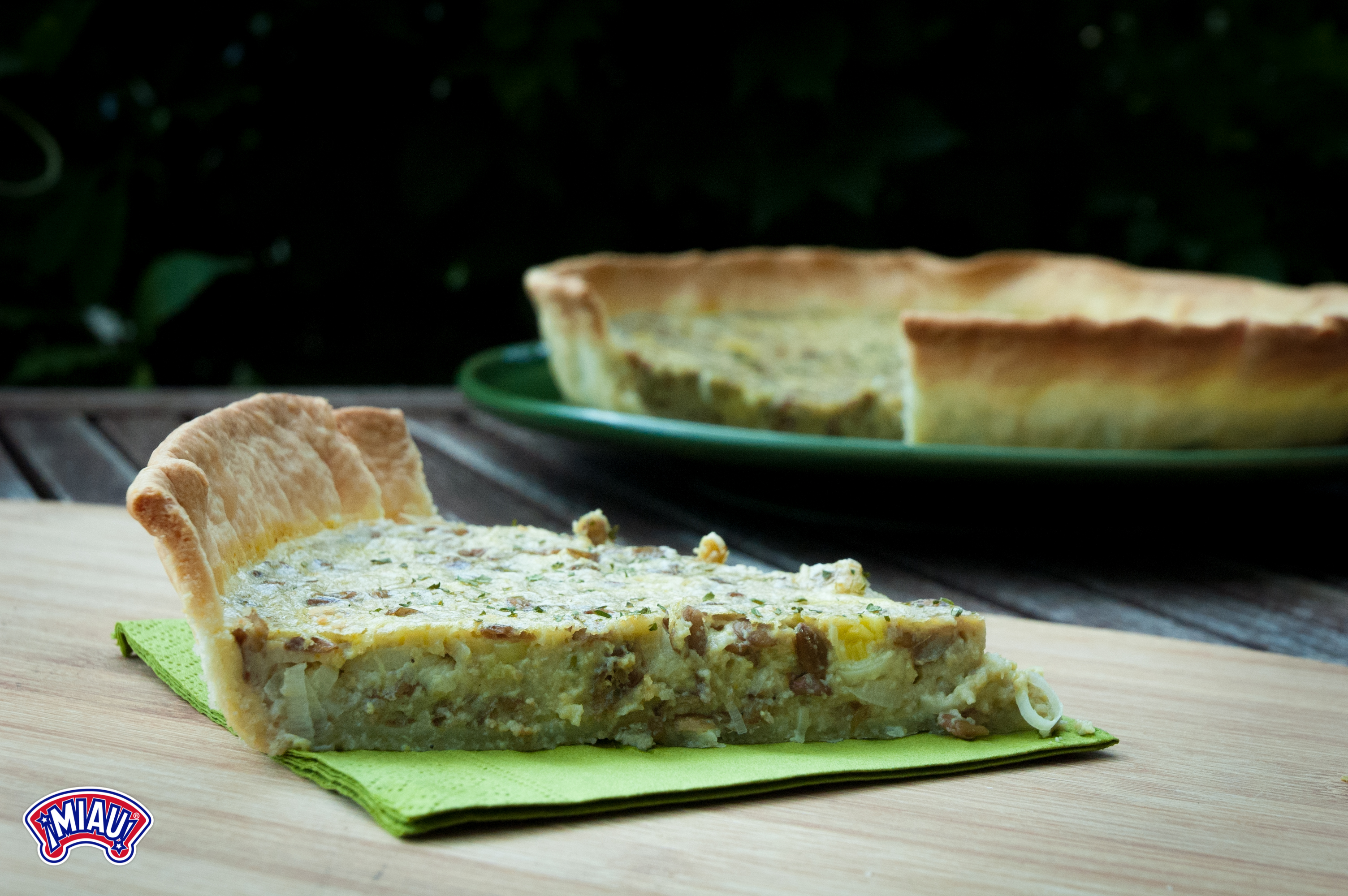 quiche serving of lentils flavored with coconut and curry