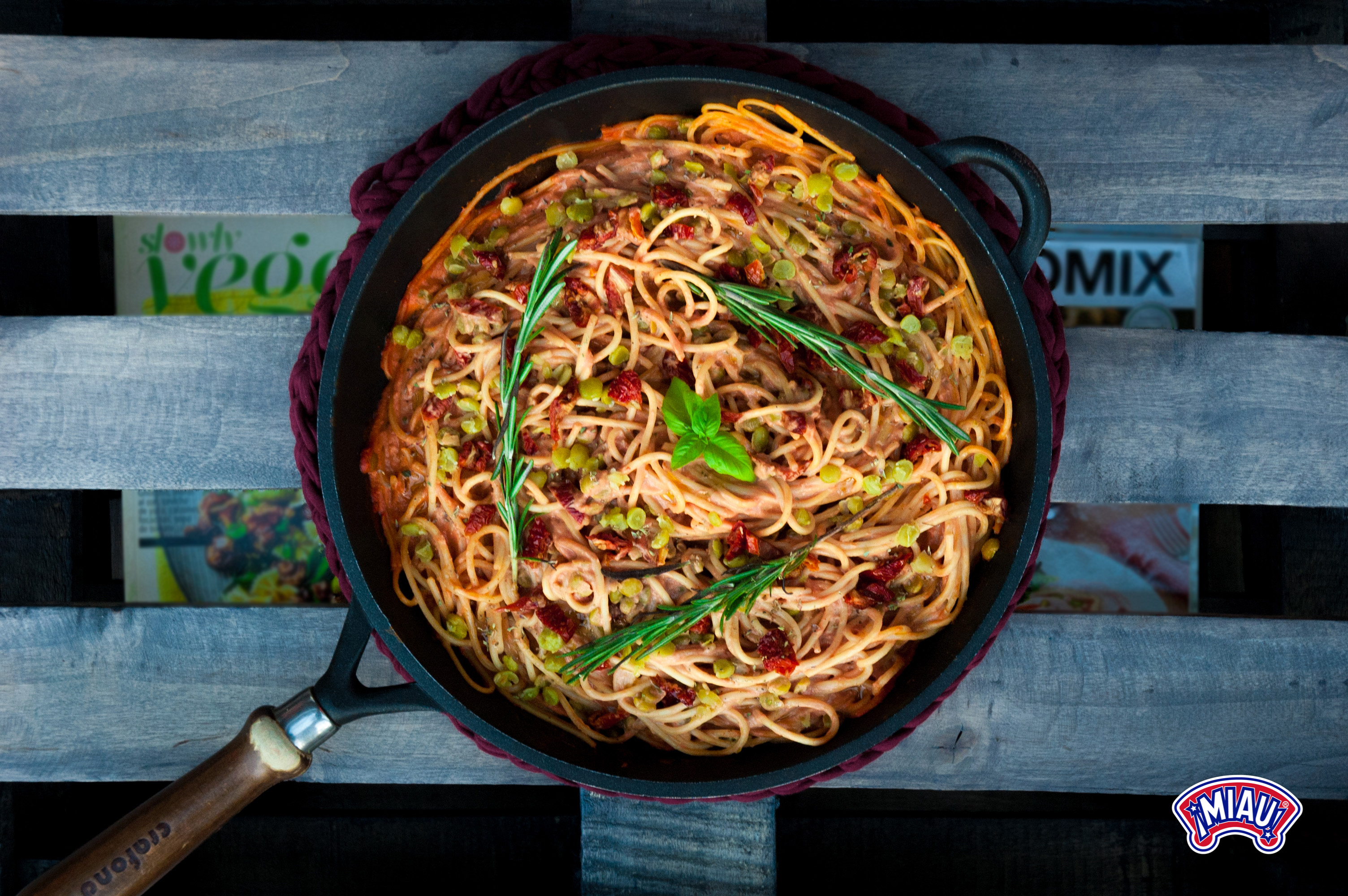 Pasta con guisantes