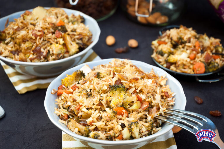 Arroz basmati con verduras estilo asiático
