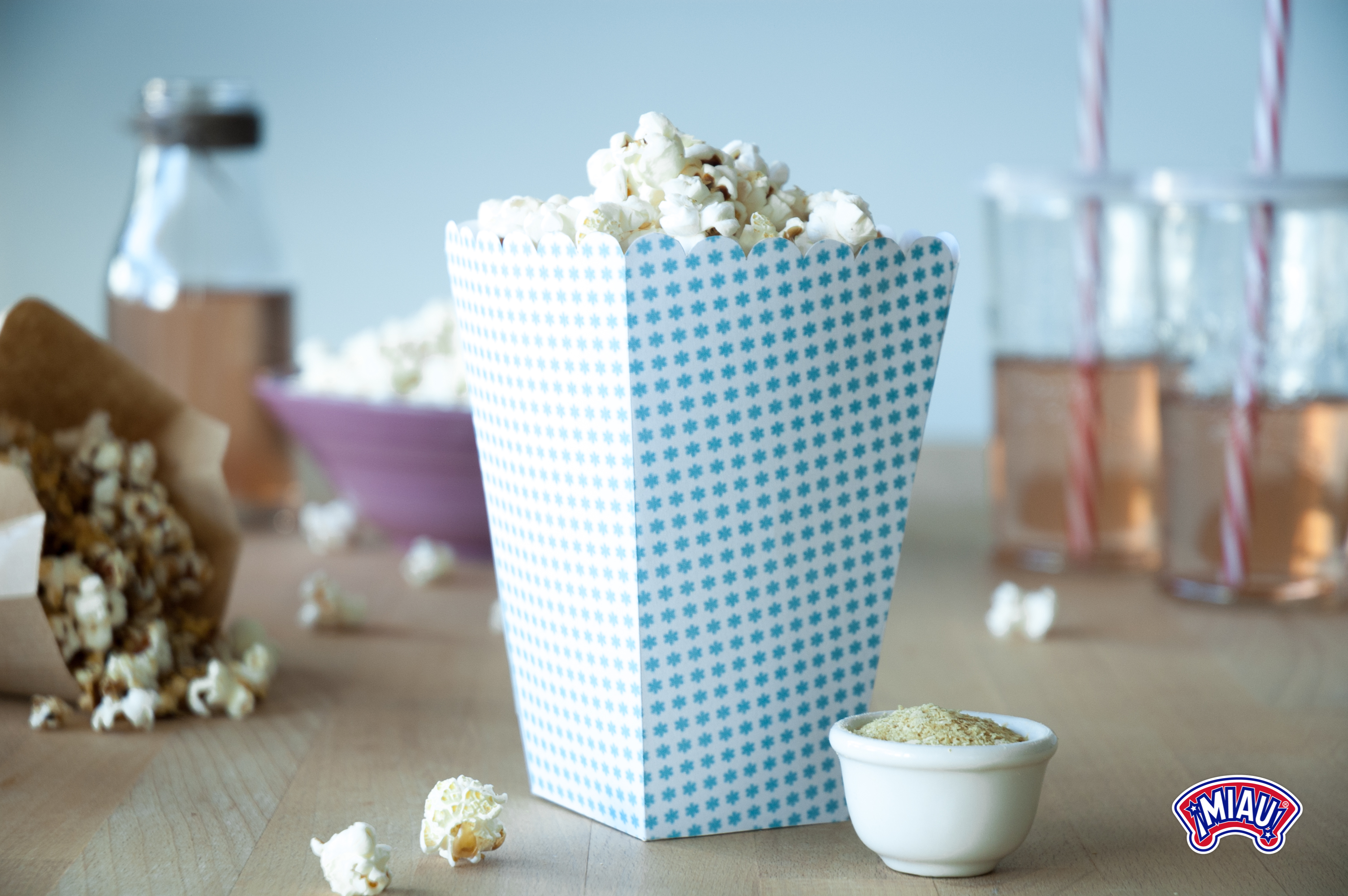 salted popcorn with parmesan