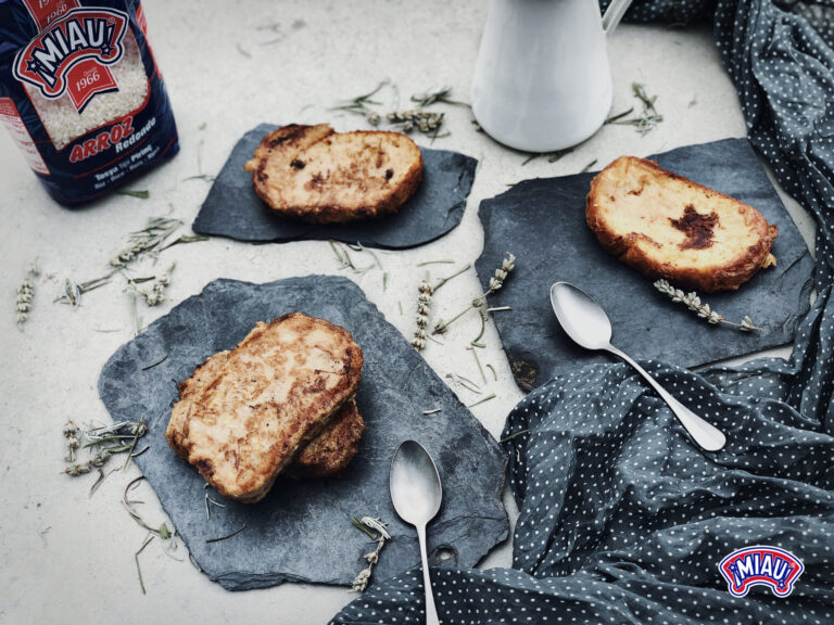 Torrijas con sabor a arroz con leche