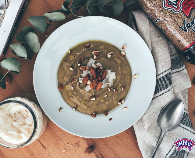 crème d'amandes et lentilles