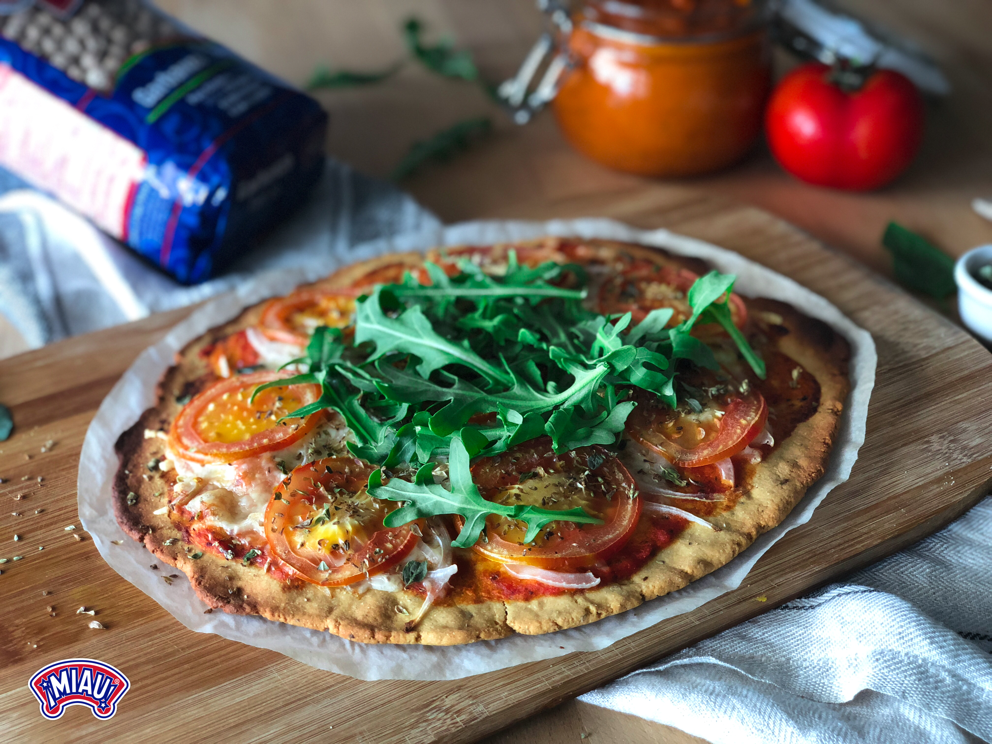 chickpea flour pizza