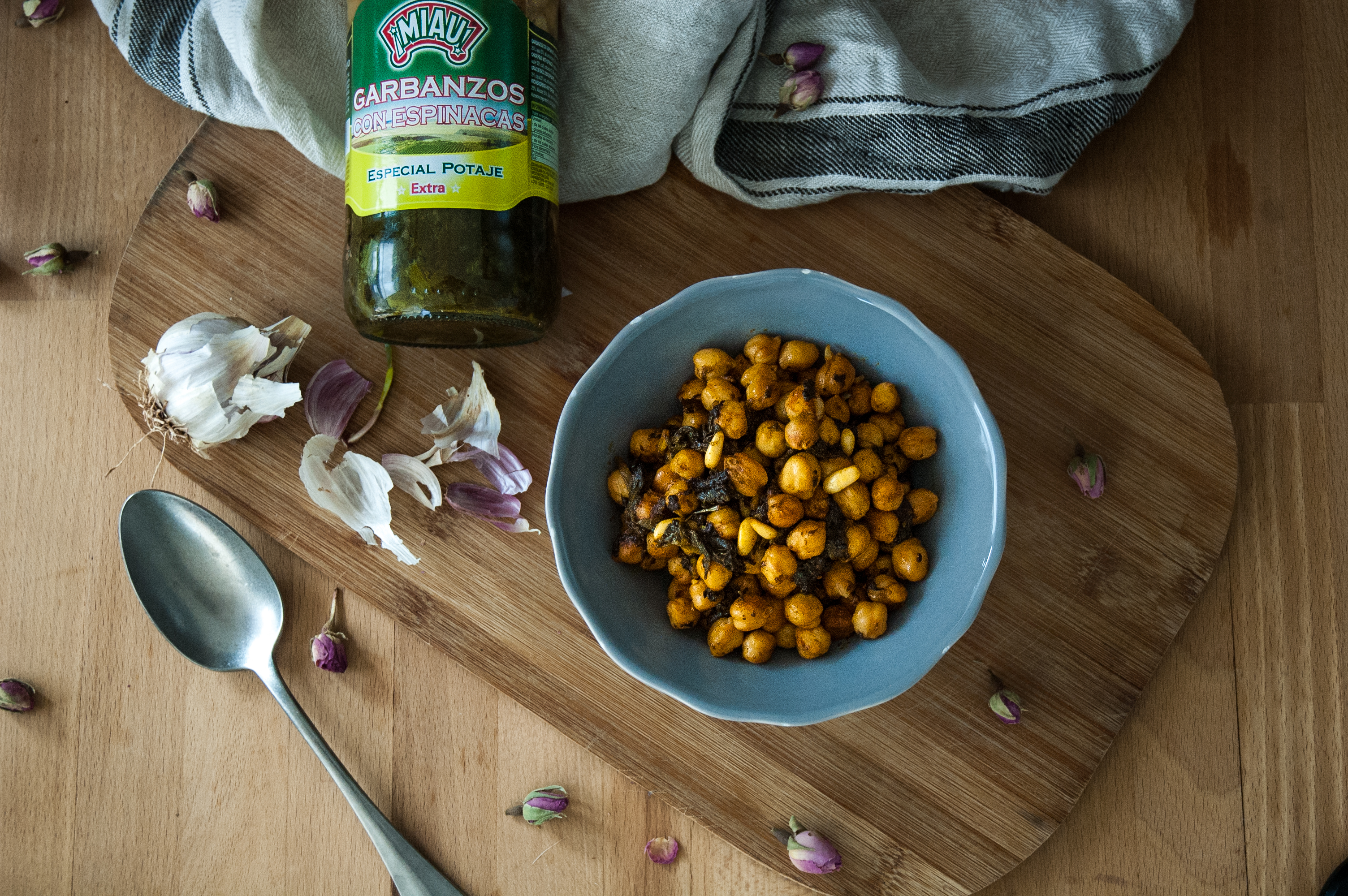 garbanzos con espinacas