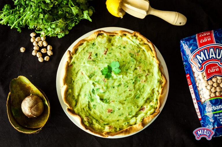 Tarta salada de guacamole