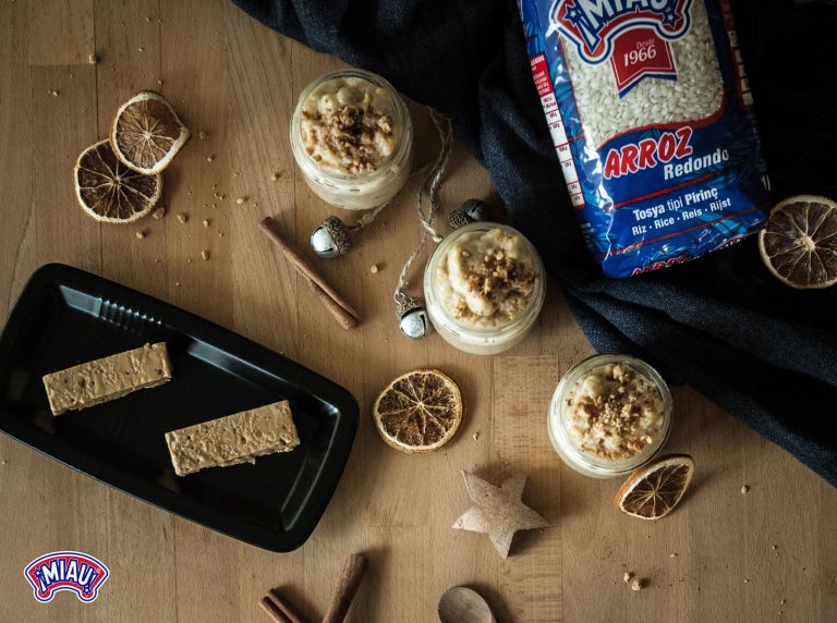 Arroz con leche cremoso sabor turrón
