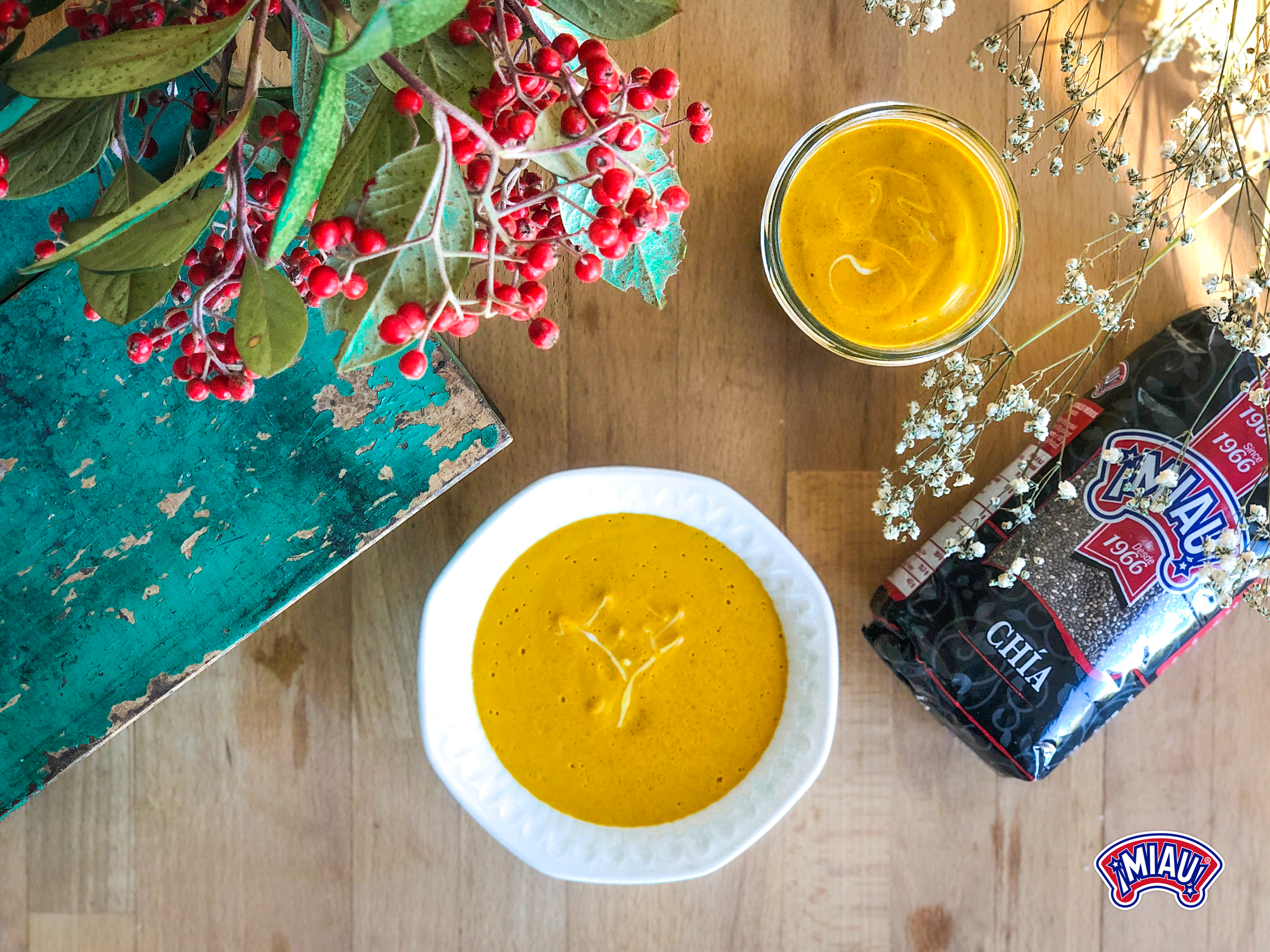 crema calabaza con chia