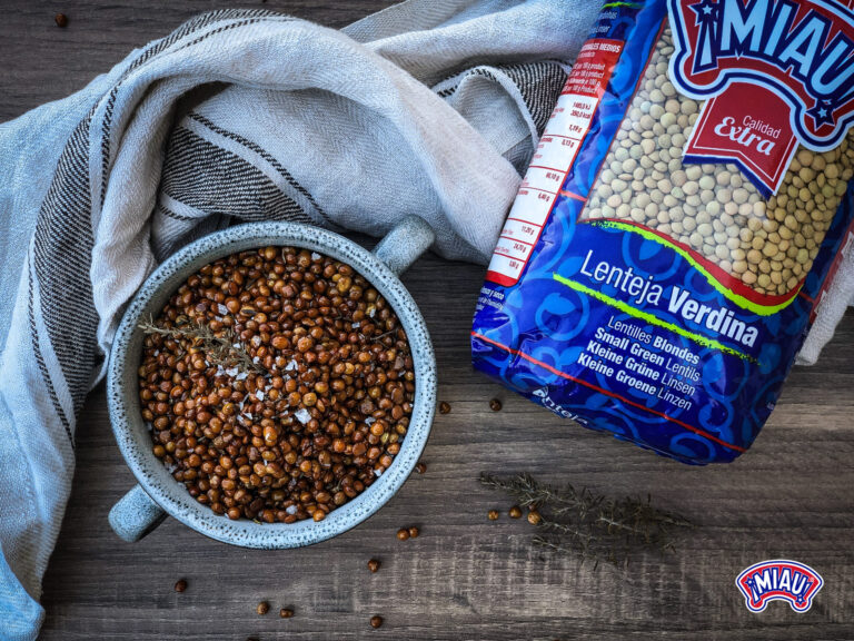 Snack crujiente de lentejas