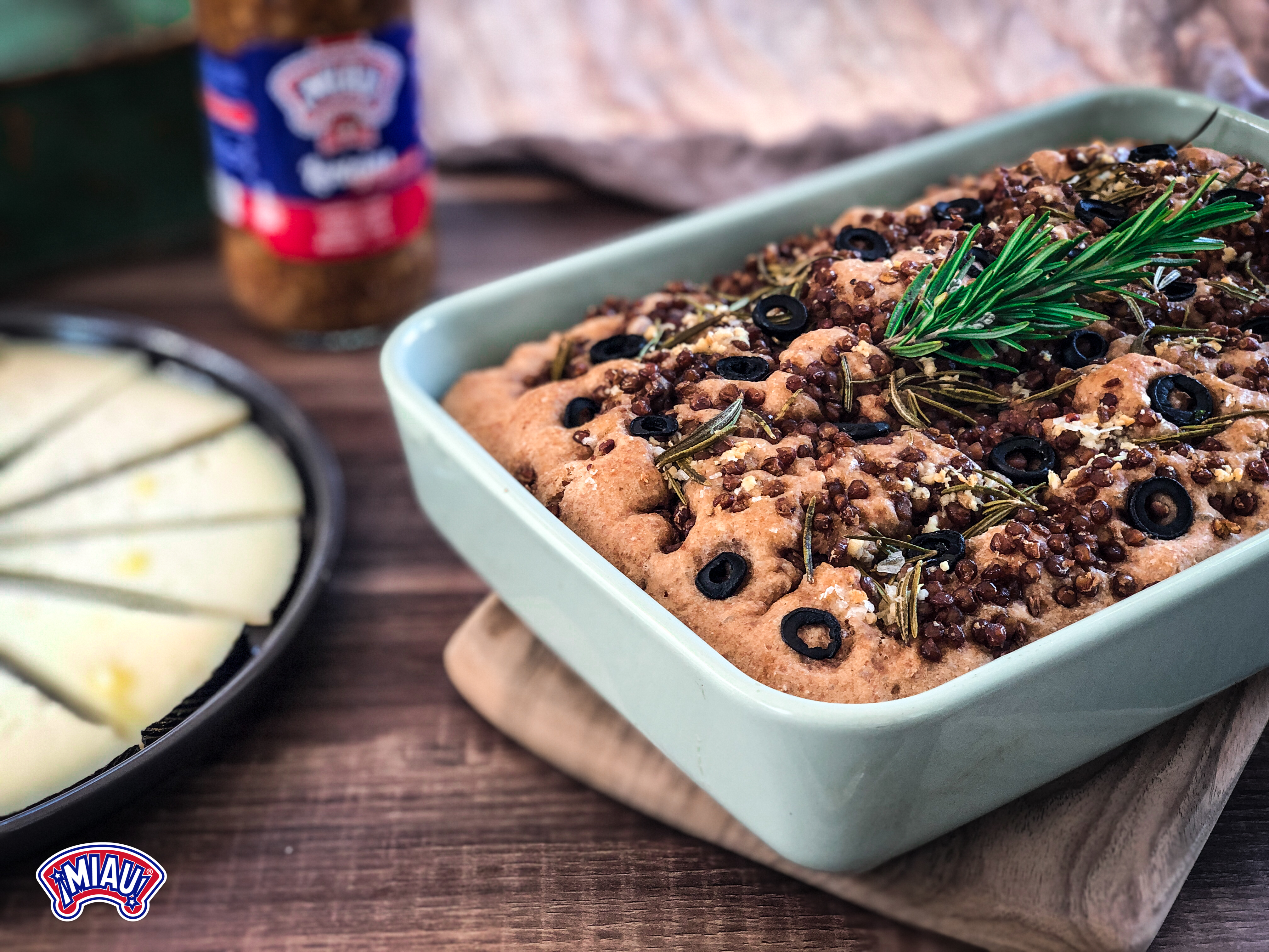 focaccia con lentejas