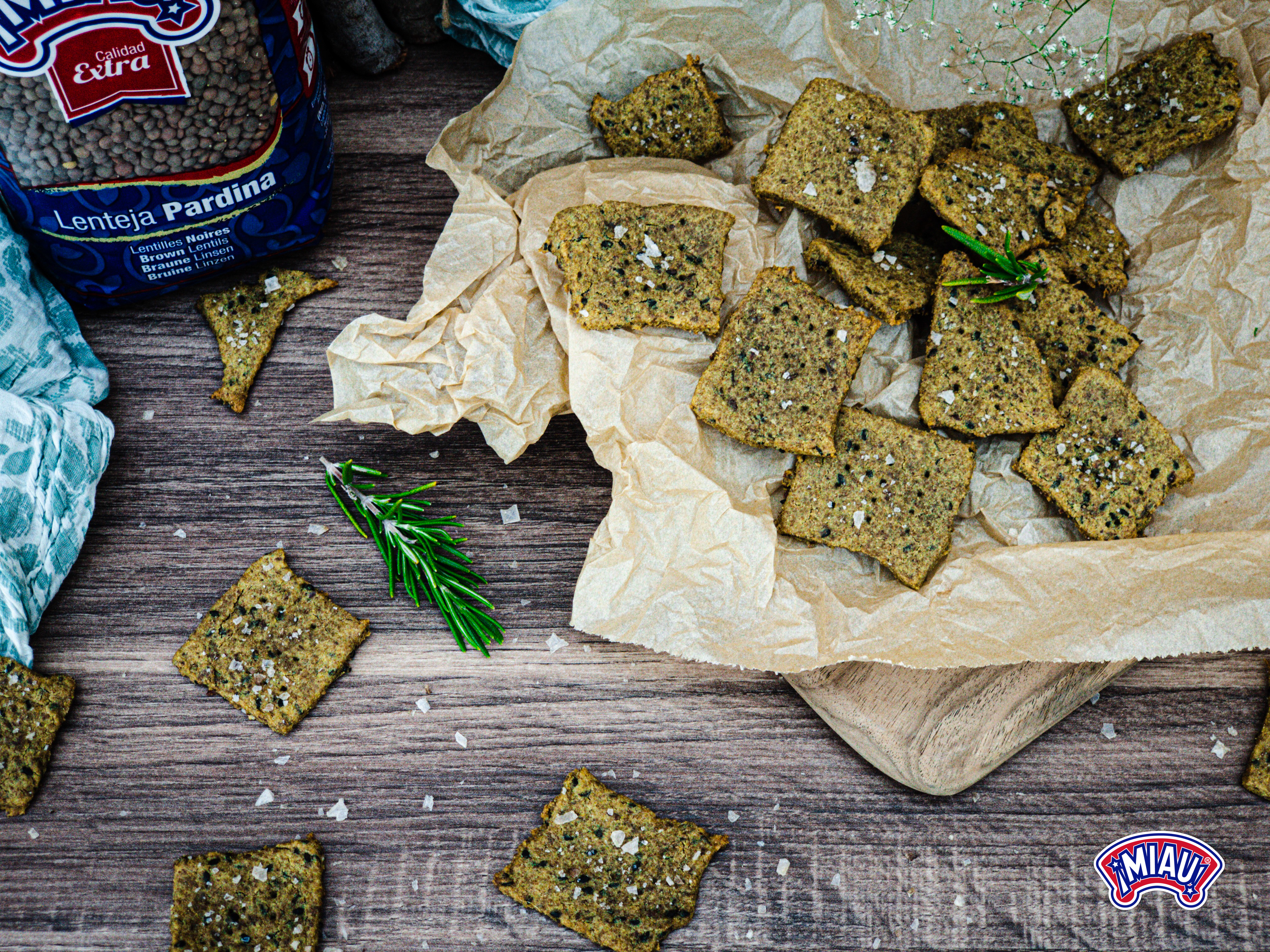 crackers lentilles