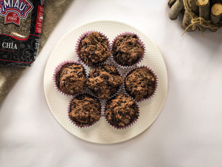 Muffins veganas de chocolate