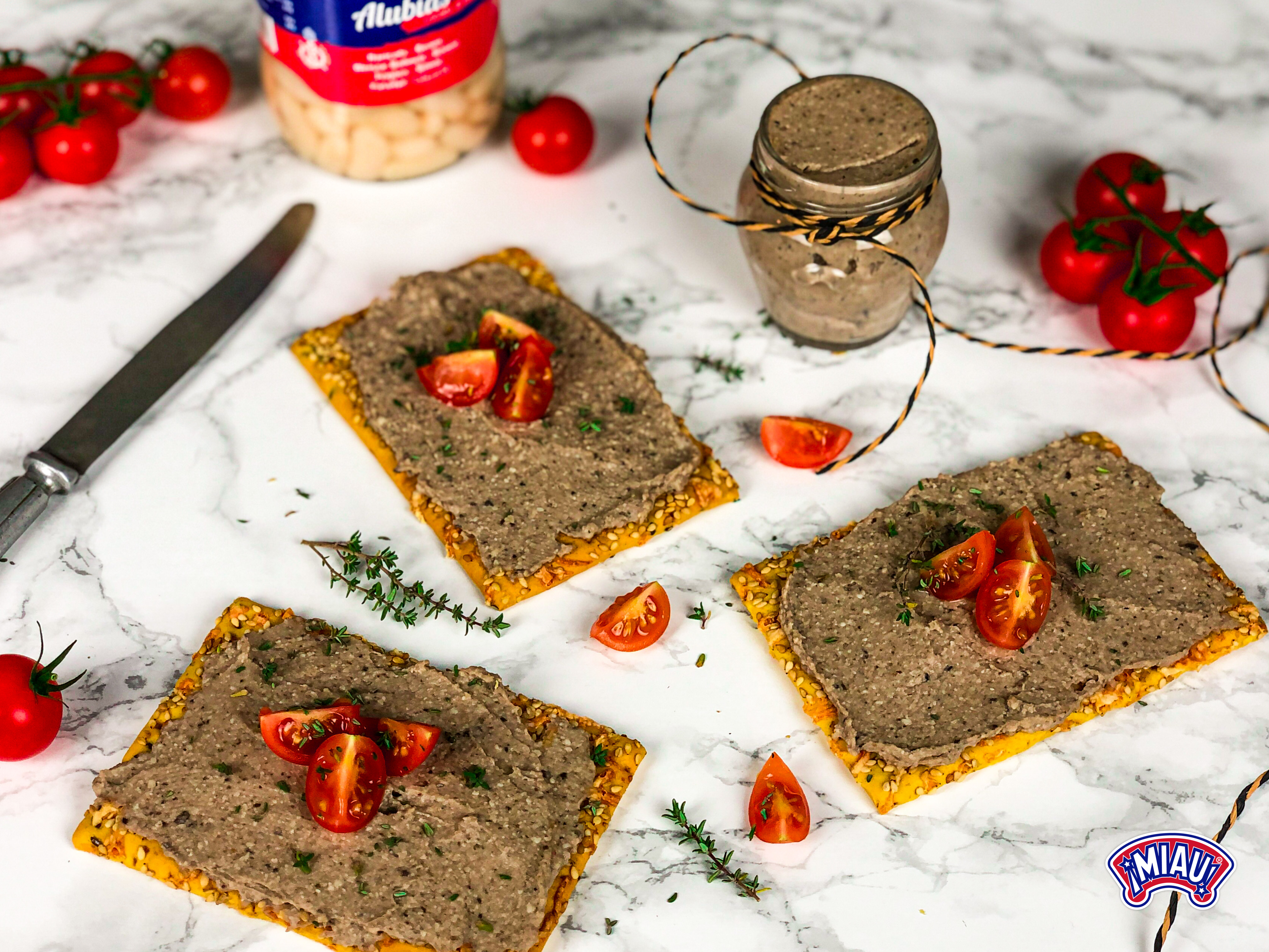 Pate vegetariano alubias parmesano