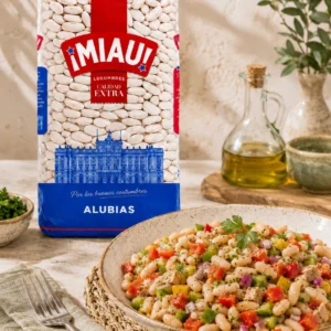 Ensalada de alubias blancas MIAU con atun y pimientos