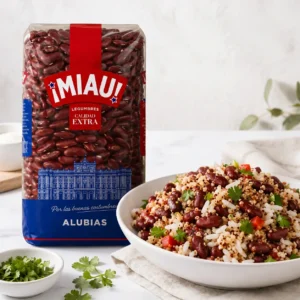 Ensalada de alubias moradas MIAU con quinoa y arroz