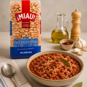 Alubias pintas MIAU guisadas con arroz