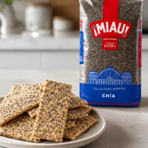 Crackers caseros con semillas de chia MIAU