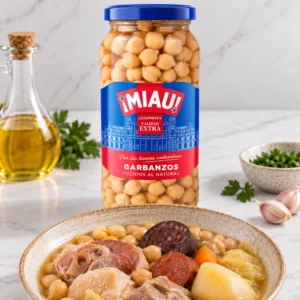 Cocido madrileño con garbanzos cocidos MIAU
