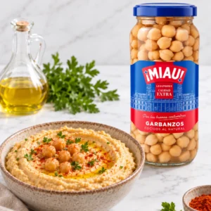 Hummus casero con garbanzos cocidos MIAU