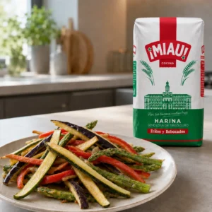 Verduras fritas con harina de fritos y rebozados MIAU