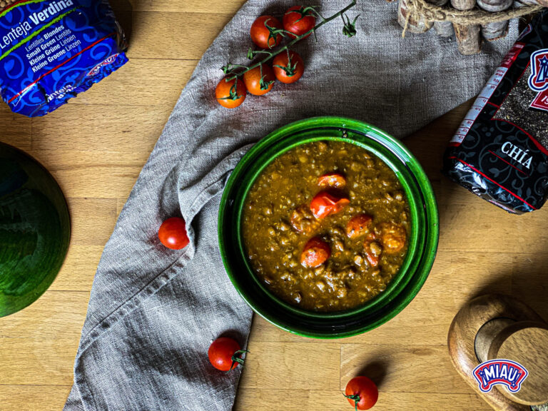 Lentejas con chía y tomatitos Cherry