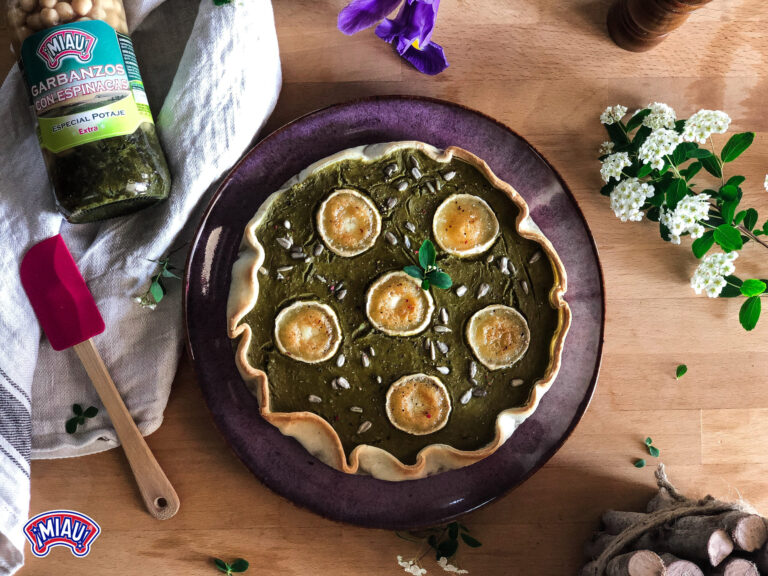 Quiché de Garbanzos y Espinacas