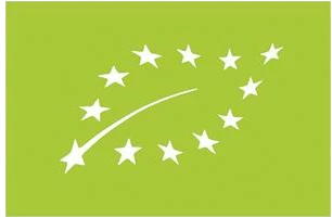 Logotipo de producción ecológica de la Unión Europea, la hoja formada por estrellas
